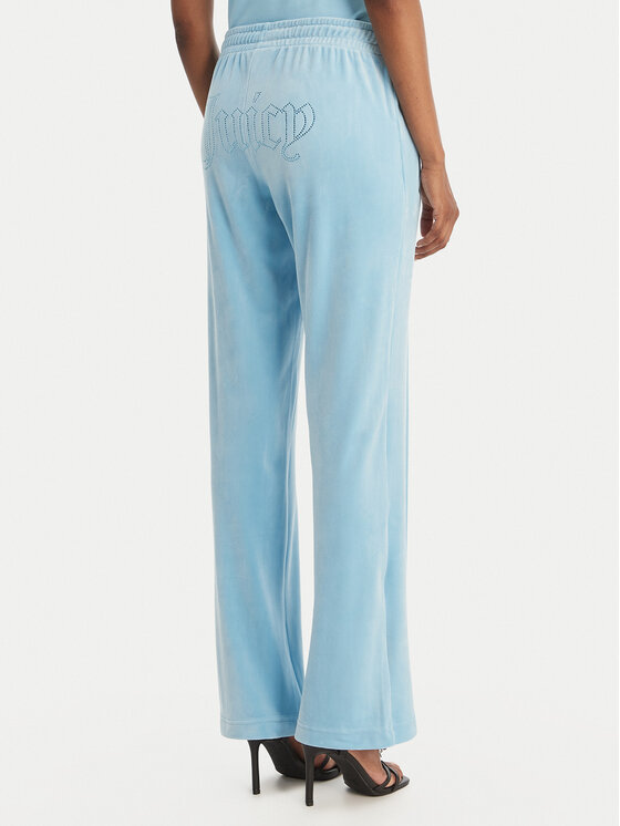 Juicy Couture Juicy Couture Spodnji del trenirke Tina JCWBJ126327 Svetlo modra Straight Leg