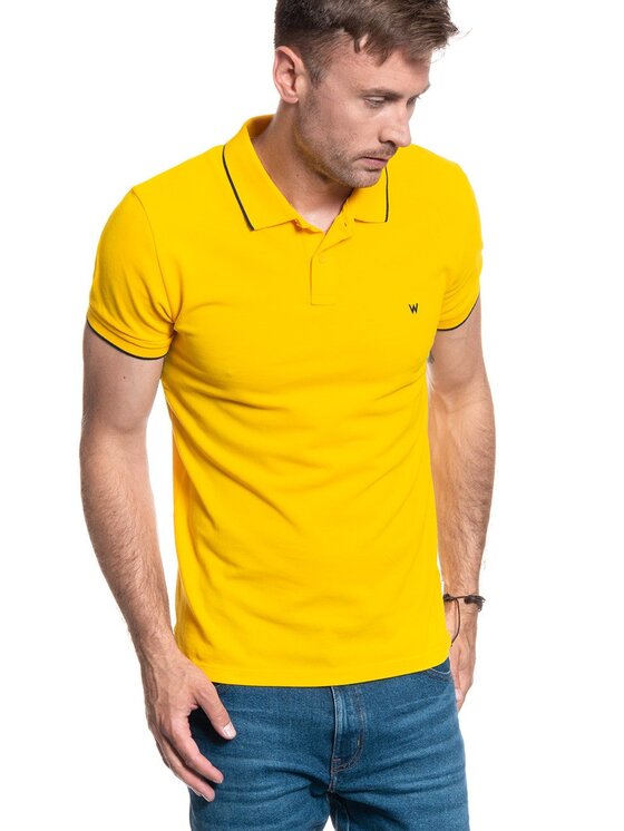 Wrangler Wrangler T-shirt SS PIQUE POLO Giallo Regular Fit