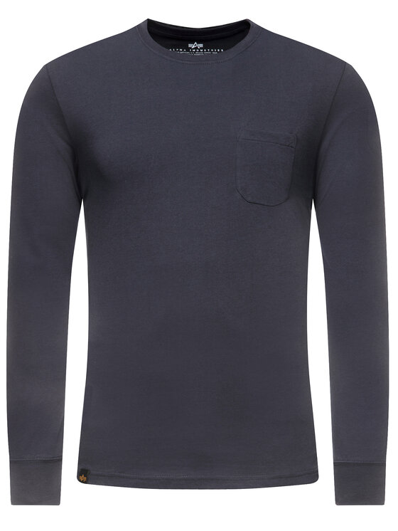 Alpha Industries Alpha Industries Longsleeve Nasa 176532 Granatowy Regular Fit