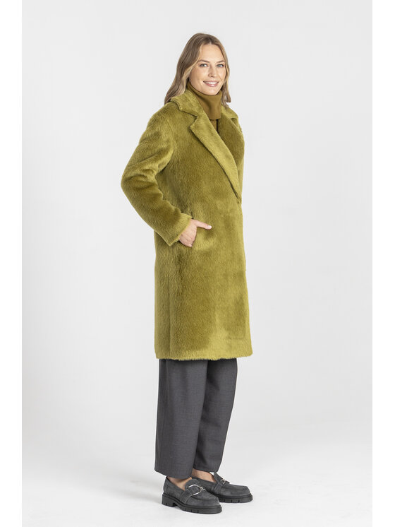 Deni Cler Milano Deni Cler Milano Płaszcz W-DC-8058-E5-A3-42-1 Zielony Regular Fit