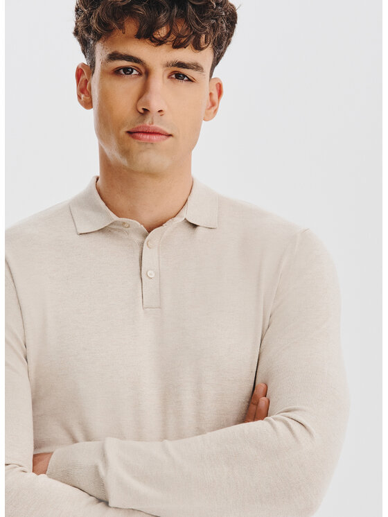 Pako Lorente Pako Lorente Sweter P25WF-2X-005 Beżowy Classic Fit