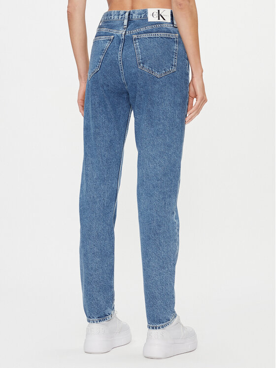 Calvin Klein Jeans Calvin Klein Jeans Jeans hlače Authentic Slim Straight Cut Out J20J222433 Modra Slim Fit