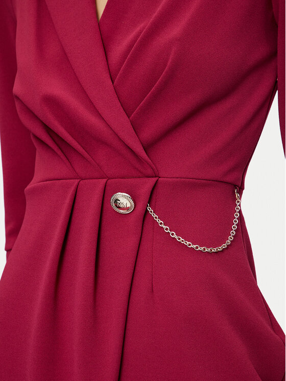 Rinascimento Rinascimento Kokteilinė suknelė CFC0019592002 Vyšninė Regular Fit