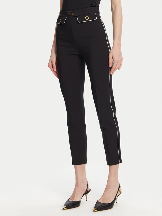 Elisabetta Franchi Elisabetta Franchi Παντελόνι υφασμάτινο PA-T71-51E2 Μαύρο Regular Fit