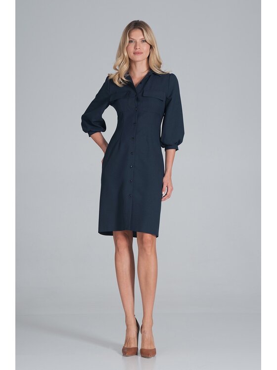 FIGL FIGL Sukienka M849 Granatowy Regular Fit