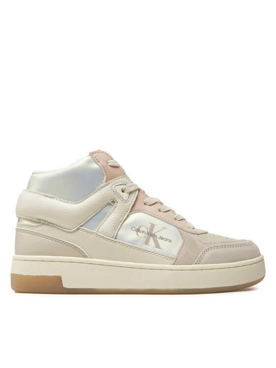 Calvin Klein Jeans Sneakers Basket Cupsole High Mix Ml Mtr YW0YW01489 Alb