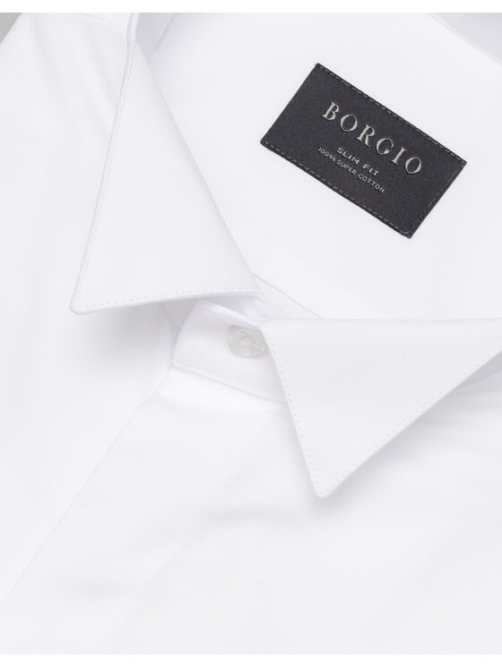Borgio Borgio Koszula enna Biały Slim Fit