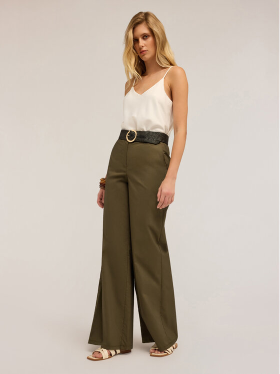 Motivi Motivi Pantaloni di tessuto P004Q104343N035 Verde Over Fit