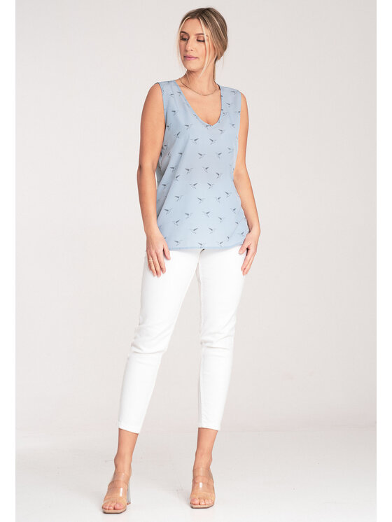 FIGL FIGL Halenka M1076 Světle modrá Regular Fit