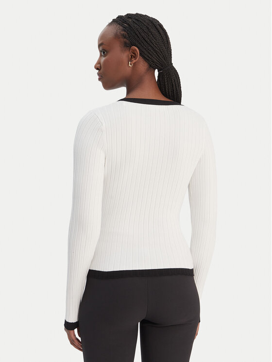 Guess Guess Svetr W6RR26 Z3HP2 Bílá Classic Fit