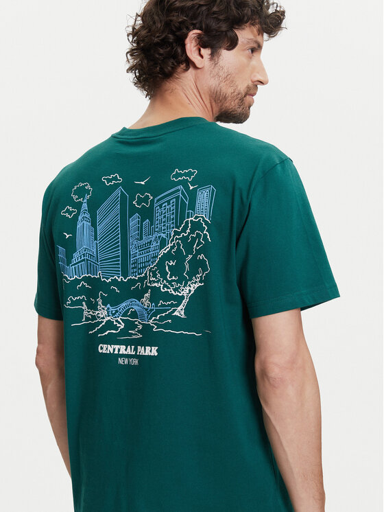 Gap Gap T-krekls 768925-02 Zaļš Regular Fit