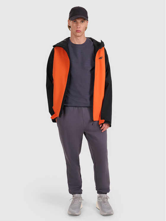 4F 4F Kurtka przejściowa MIDSHOP TEXTILE Pomarańczowy Regular Fit