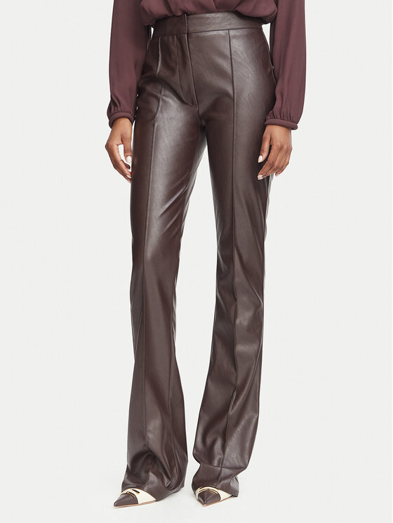 Elisabetta Franchi Elisabetta Franchi Nahkpüksid PA-188-66E2-V350 Tumepruun Regular Fit