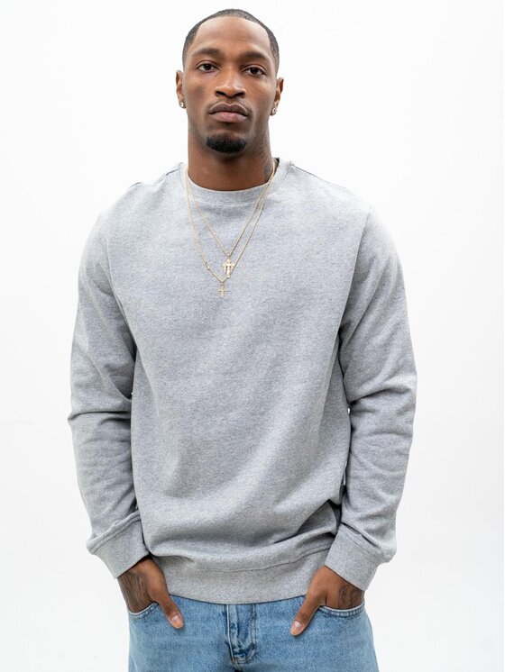 Urban City Urban City Bluza Bluza Bez Kaptura Męska Szara UrbanCity No Logo XL Szary Regular Fit