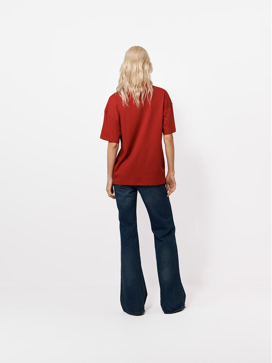 La Mania La Mania T-shirt ALISA Rosso scuro Basic Fit