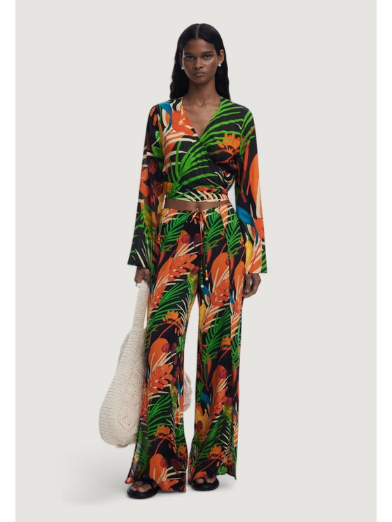 Desigual Desigual T-Shirt SWIM_BAHAMAS BLUS Μαύρο Casual Fit