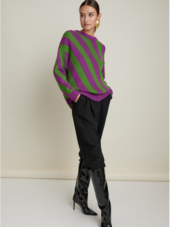 La Mania La Mania Maglione TWISTY 2 Viola Classic Fit