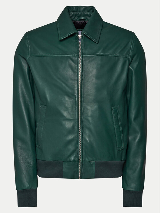 Serge Pariente Serge Pariente Lederjacke Amos Grün Regular Fit