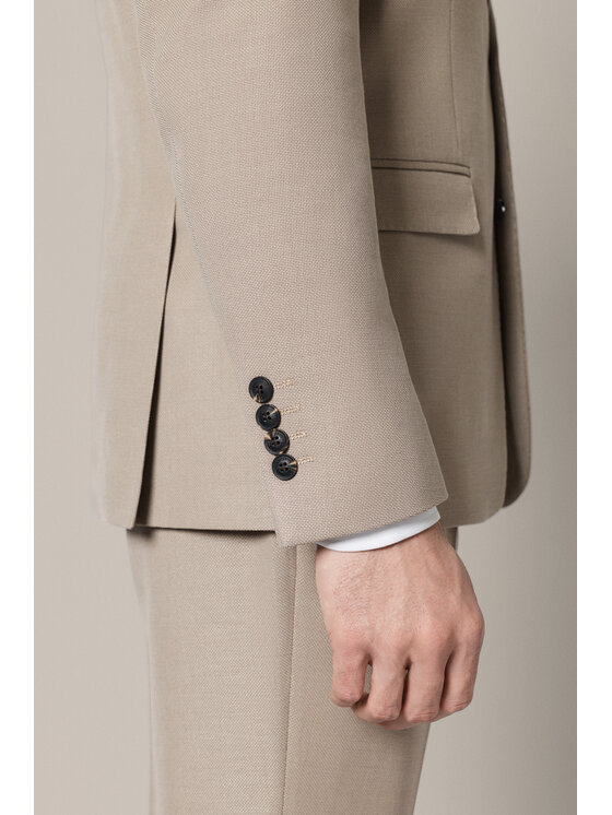 Lancerto Lancerto Garnitur Alessandria GA073126000002 Beżowy Slim Fit