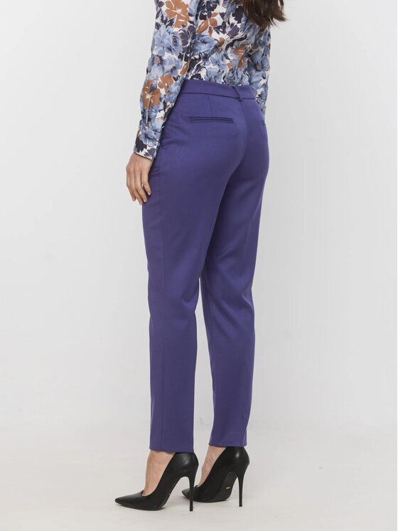 Willsoor Willsoor Spodnie materiałowe 68238 Fioletowy Cigarette Fit
