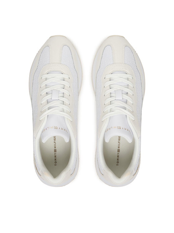 Tommy Hilfiger Tommy Hilfiger Sneakersy Th Chic Monogram Runner FW0FW09464 Bílá