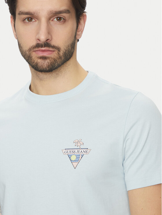 Guess Jeans Guess Jeans T-shirt M5GI55 K8FQ4 Svijetloplava Regular Fit