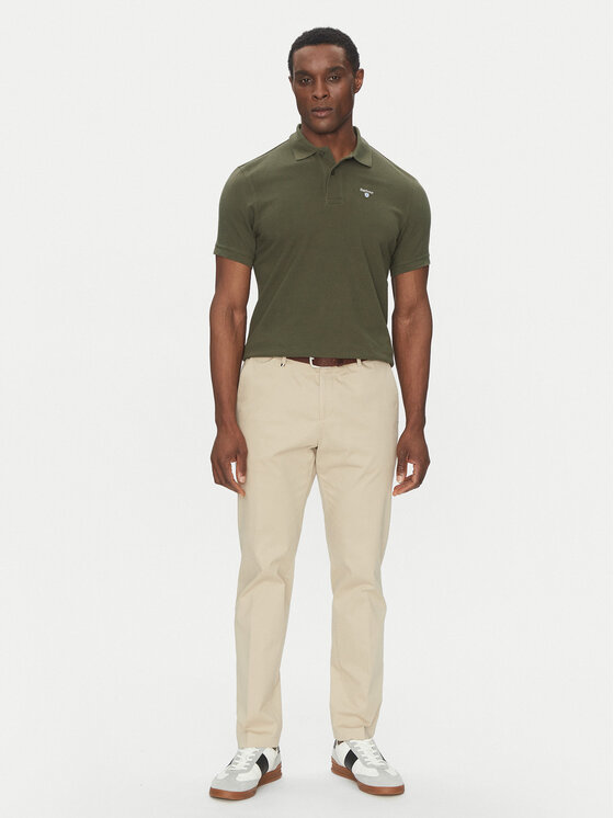 Barbour Barbour Polo Original Sports MML0358OL71 Zelena Tailored Fit