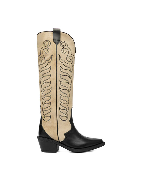 Badura Badura Cizme și botine cowboy EO-BAYLOR-5033-25 Bej