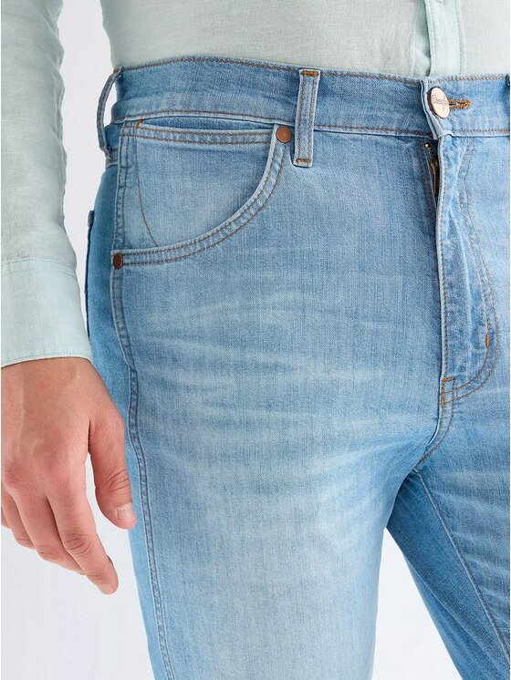 Wrangler Wrangler Jeansy Larston Light Wash Niebieski Slim Leg
