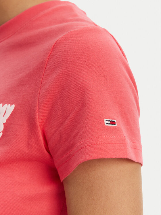 Tommy Jeans Tommy Jeans T-shirt Bubble DW0DW21338 Rosa Regular Fit