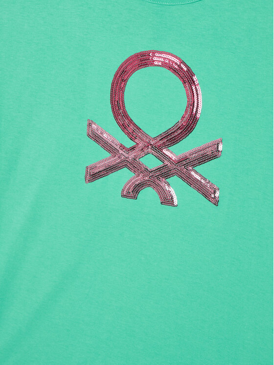 United Colors Of Benetton United Colors Of Benetton T-Shirt 3I1XC10P1 Zielony Regular Fit