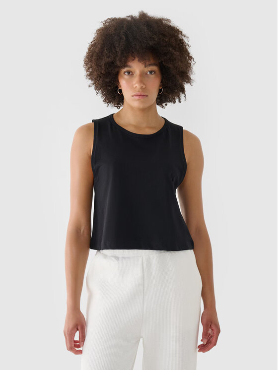 4F 4F T-shirt 4FRAW24TSLEF183-20S Nero Regular Fit