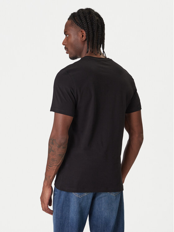 Guess Guess Marškinėliai M6RI17 J1314 Juoda Slim Fit