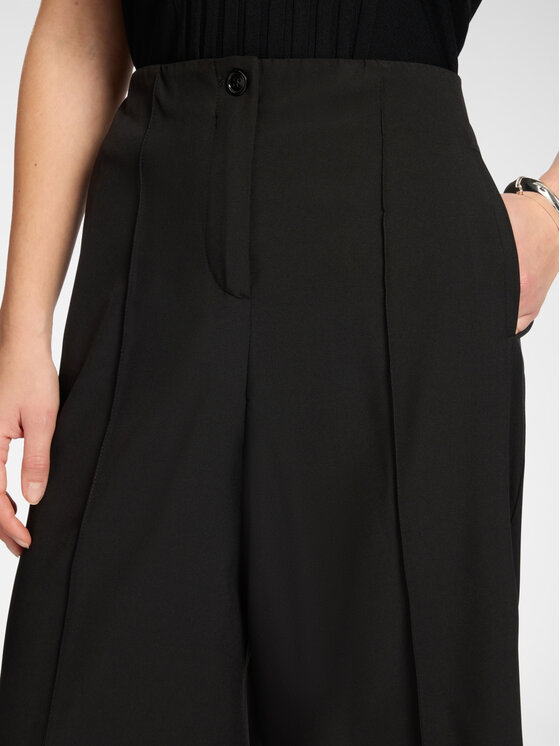 Elena Mirò Elena Mirò Spodnie materiałowe P016P000464N033 Czarny Flare Fit