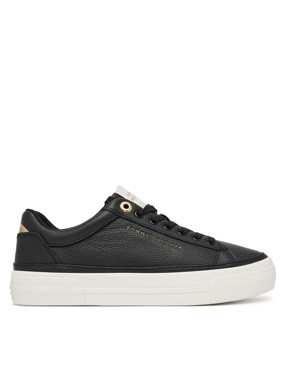Tommy Hilfiger Tommy Hilfiger Sneakersy Th Foxing Platform Leather FW0FW09018 Černá