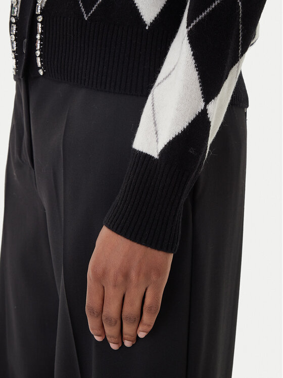 ICONA ICONA Strickjacke RI5KT007 Schwarz Regular Fit