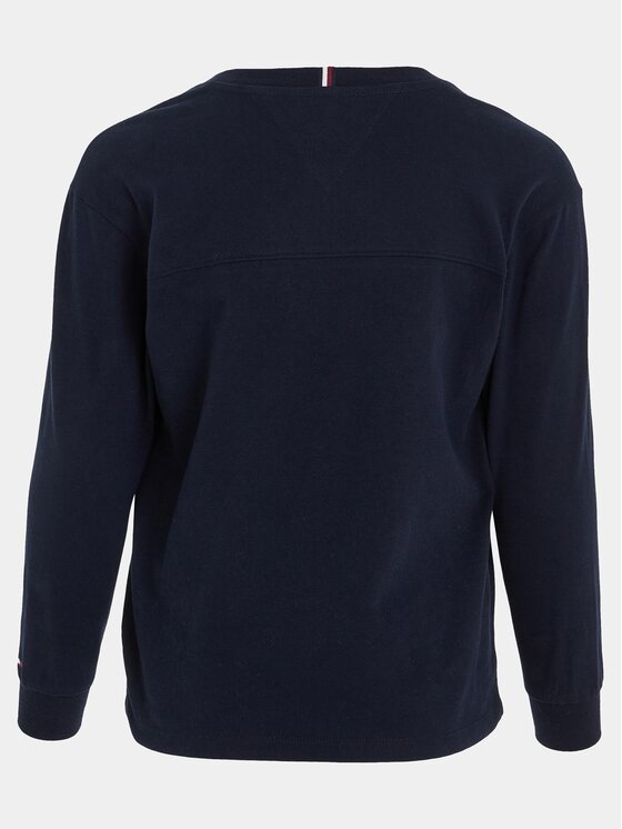 Tommy Hilfiger Tommy Hilfiger Bluzka KB0KB08549 S Granatowy Regular Fit