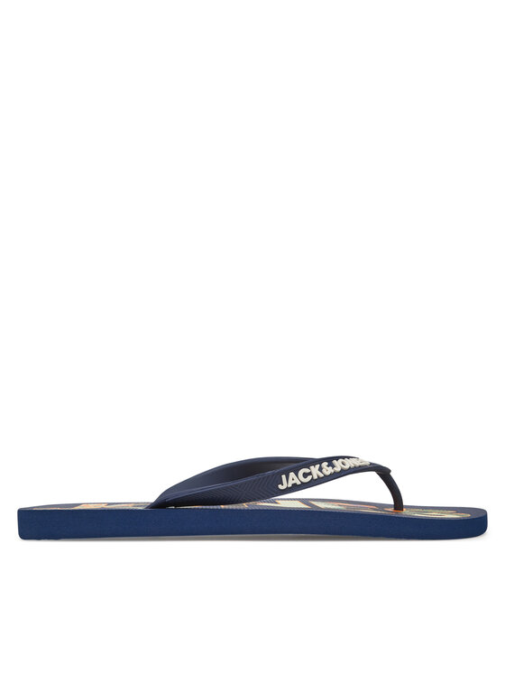Jack & Jones Jack & Jones Japonki Jfwlogo Palm Print Flip Flop Ln 12230642 Granatowy