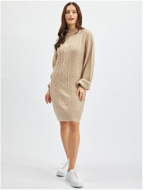 Orsay Orsay Sukienka 530396-773000__L Beżowy Regular Fit