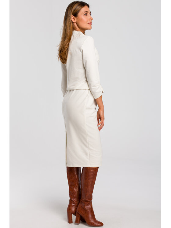 Stylove Stylove Každodenní šaty S194 Bílá Regular Fit