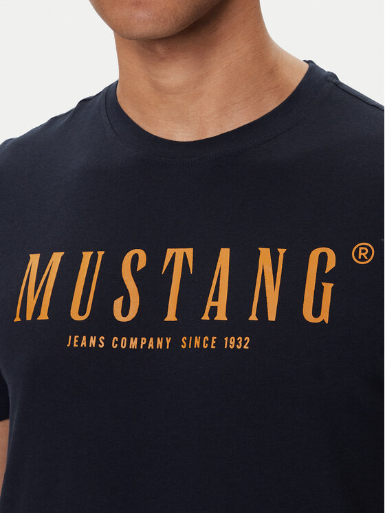 Mustang Mustang T-Shirt Austin 1016853 Granatowy Regular Fit