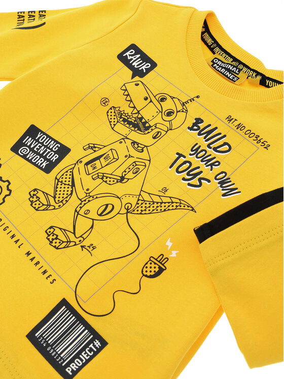 Original Marines Original Marines Majica DCA0705NM Žuta Regular Fit