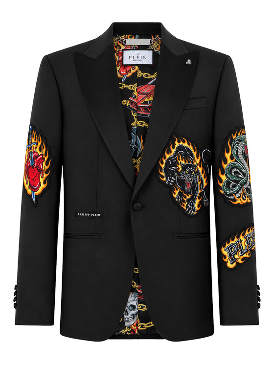PHILIPP PLEIN PHILIPP PLEIN Marynarka 32053 Czarny Regular Fit