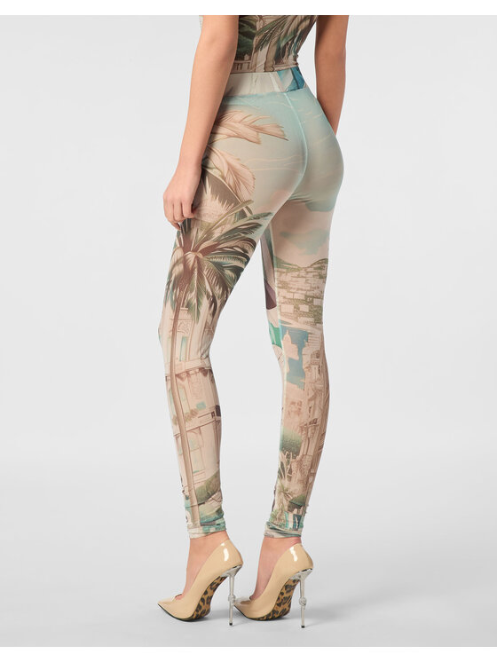 PHILIPP PLEIN PHILIPP PLEIN Legginsy 24883 Kolorowy Skin Tight Fit