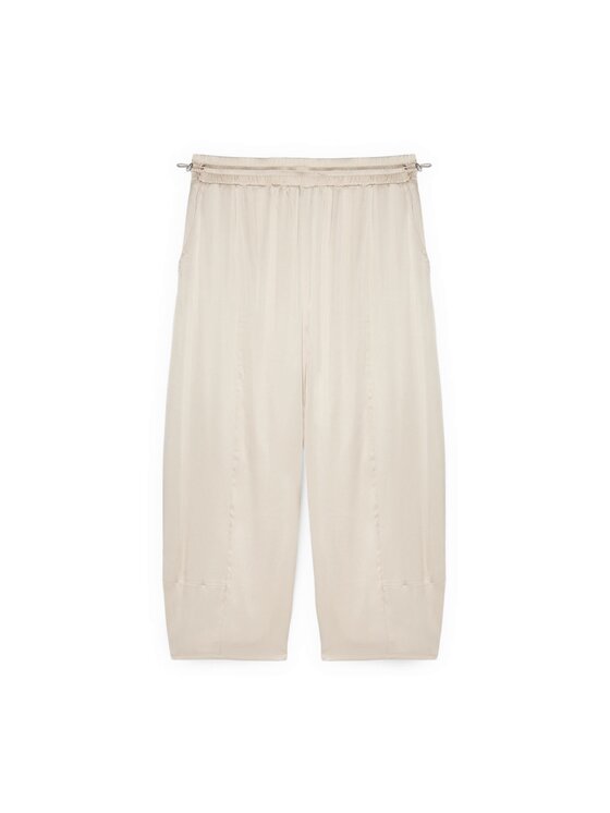 Fiorella Rubino Fiorella Rubino Spodnie materiałowe P021E000068N021 Biały Cropp Fit