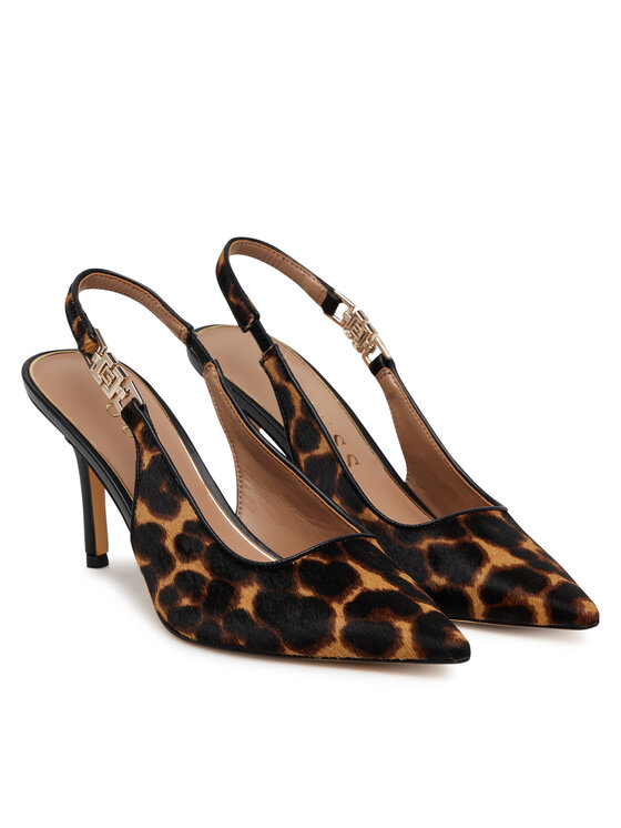 Guess Guess Sandały FLTNSH LEP05 Brązowy