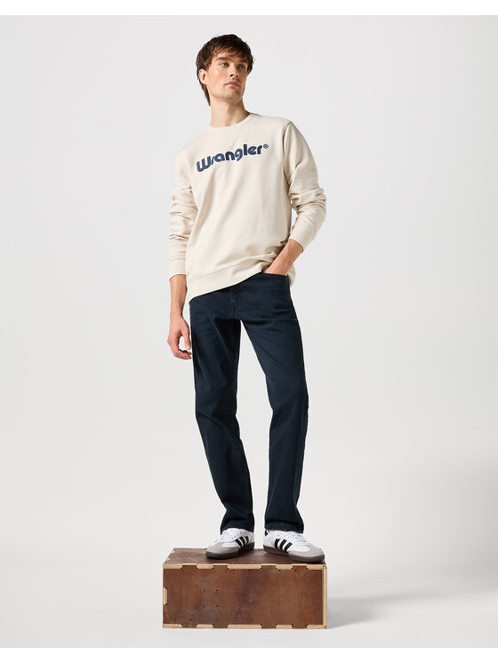 Wrangler Wrangler Bluza LOGO CREW SWEAT Écru Regular Fit