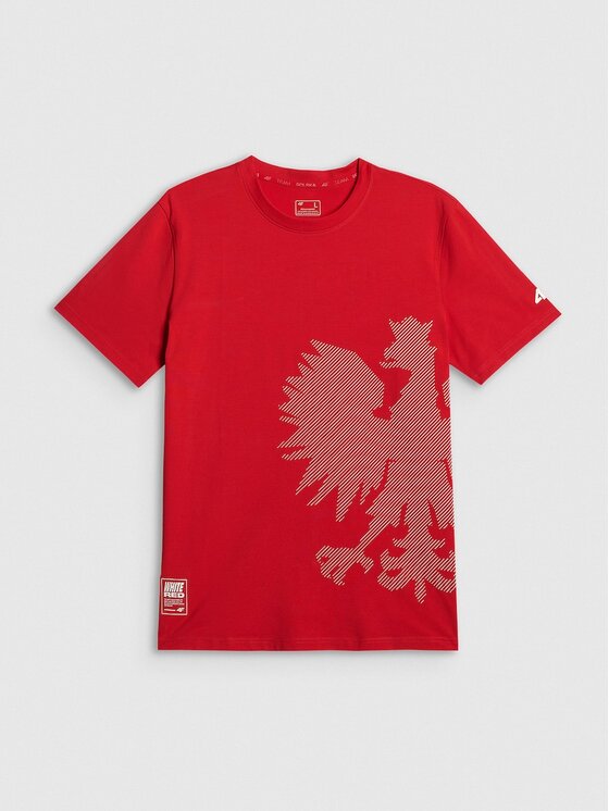 4F 4F T-Shirt 4FRSS26TTSHM4200-62S Červená Regular Fit