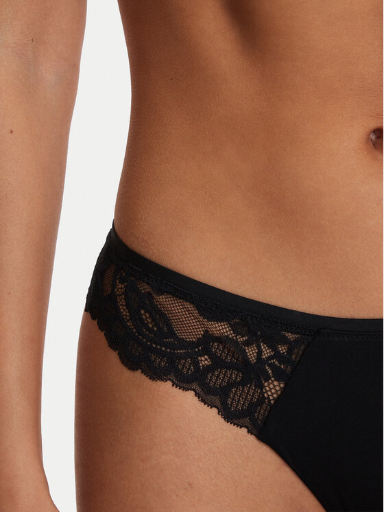 BOSS BOSS Stringtanga Blossom 50556195 Schwarz