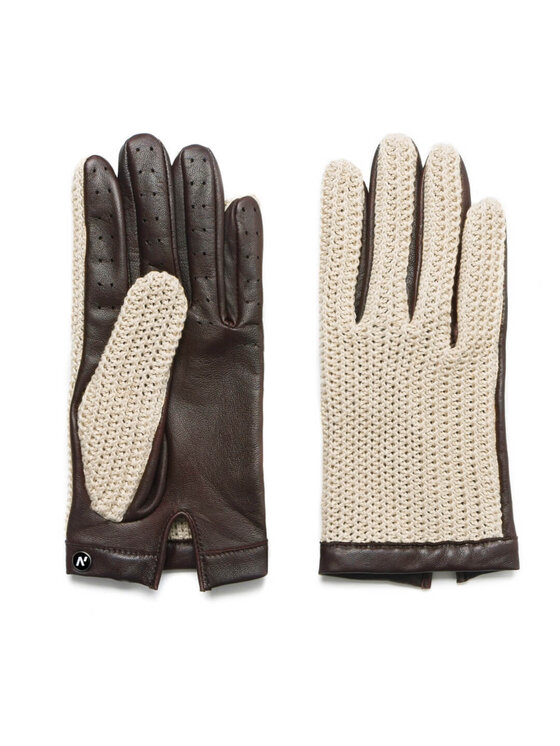 napo gloves napo gloves Rękawiczki Męskie napoCROCHET (brązowy/kremowy) M Beżowy